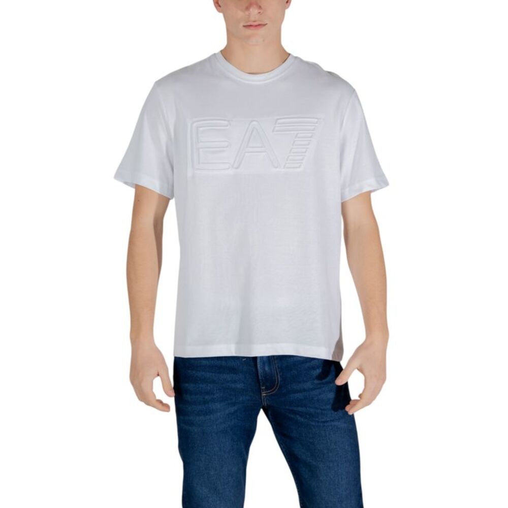 Ea7 Embossed Logo TShirt Men white Shirts